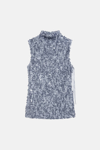 Blouse (zonder mouwen) blauw - TOPSHOP
