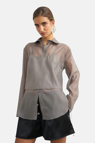 Chemisier (manches longues) vert - TOPSHOP