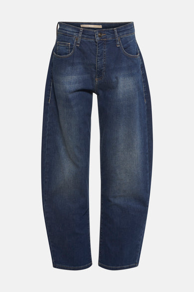 Donkerblauwe denim jeans met speciale pasvorm van MAC, met een effen kleur en klassieke zakken.