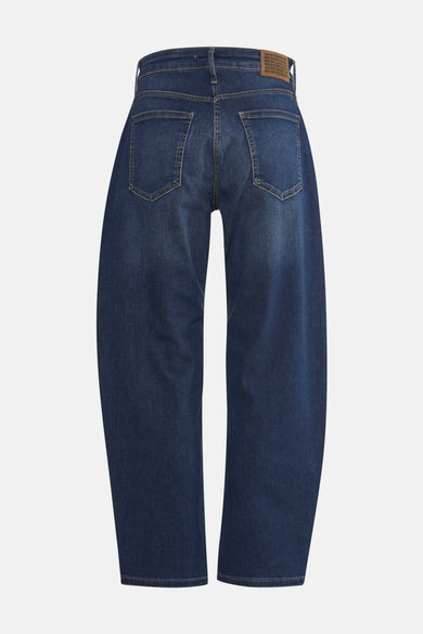 Donkerblauwe denim jeans special fit van MAC, met achterzakken en een leren merklabel.
