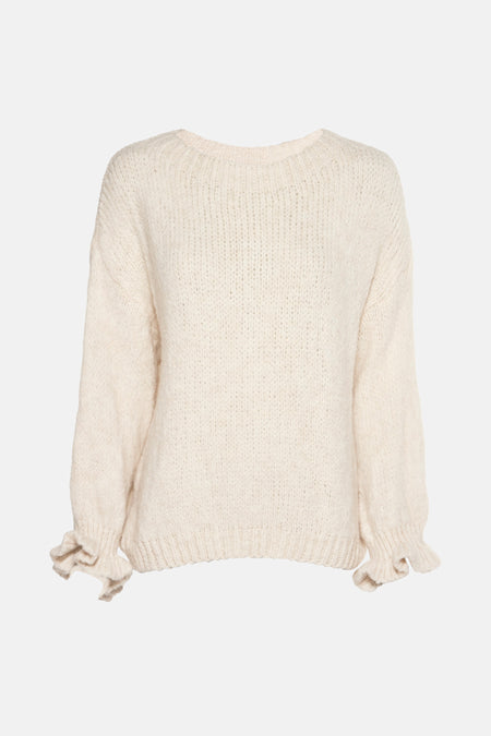 Pull col O Écru - Terra di Siena