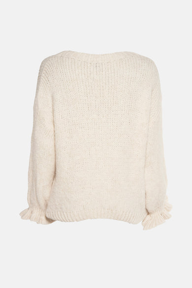 Pull col O Écru - Terra di Siena