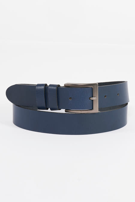 Ceinture bleue de Petrol Industries avec une boucle argentée.
