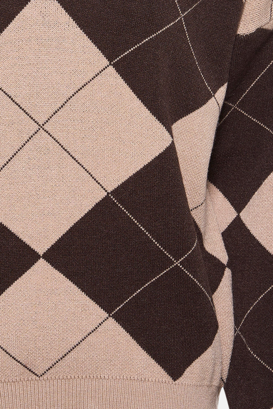 Trui met V-hals bruin - Terra di Siena - Terra di Siena - 4