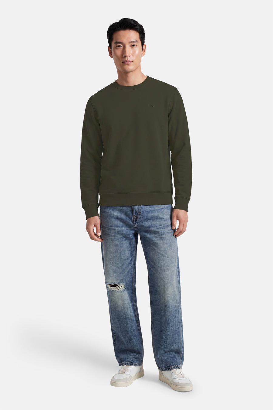 Sweat col O - vert
