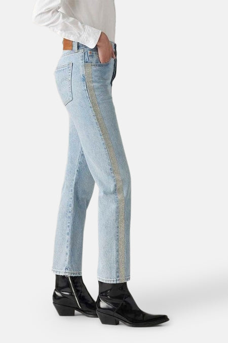 501 CROP - light blue denim