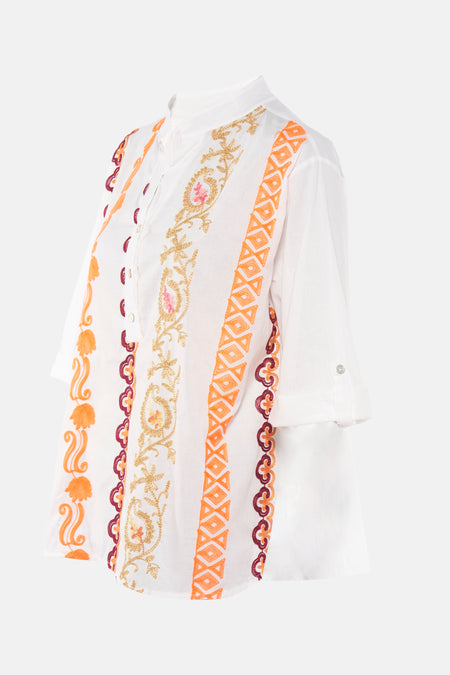 Chemise à manches longues - blanc