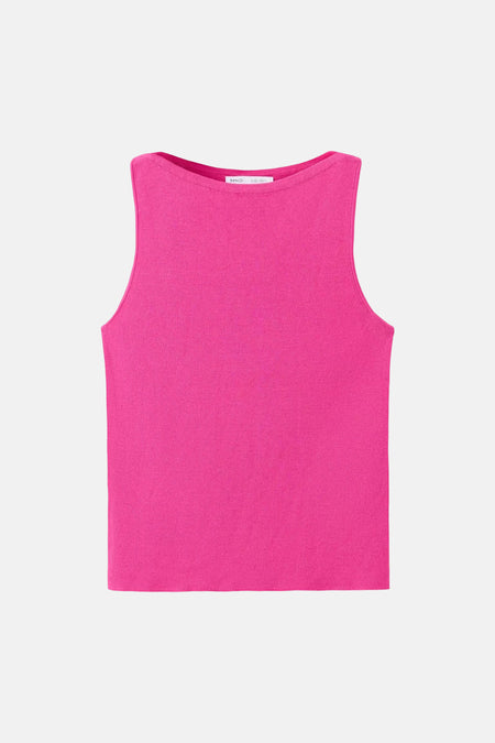 Giletkorte zonder mouw - roze