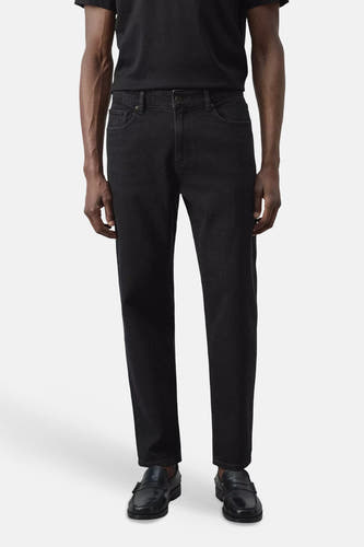 Jeans tapered black denim - MANGO
