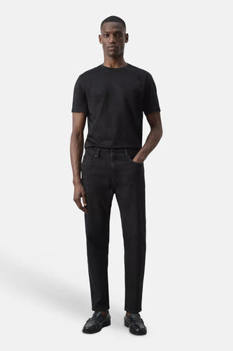 Jeans tapered black denim - MANGO