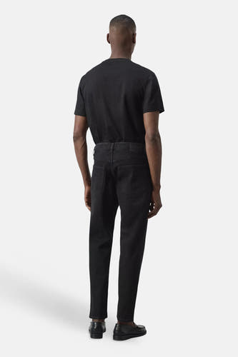 Jeans tapered black denim - MANGO