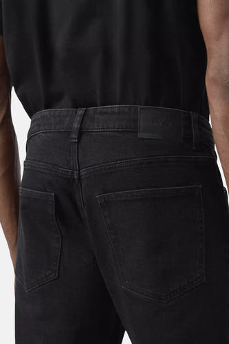 Jeans tapered black denim - MANGO