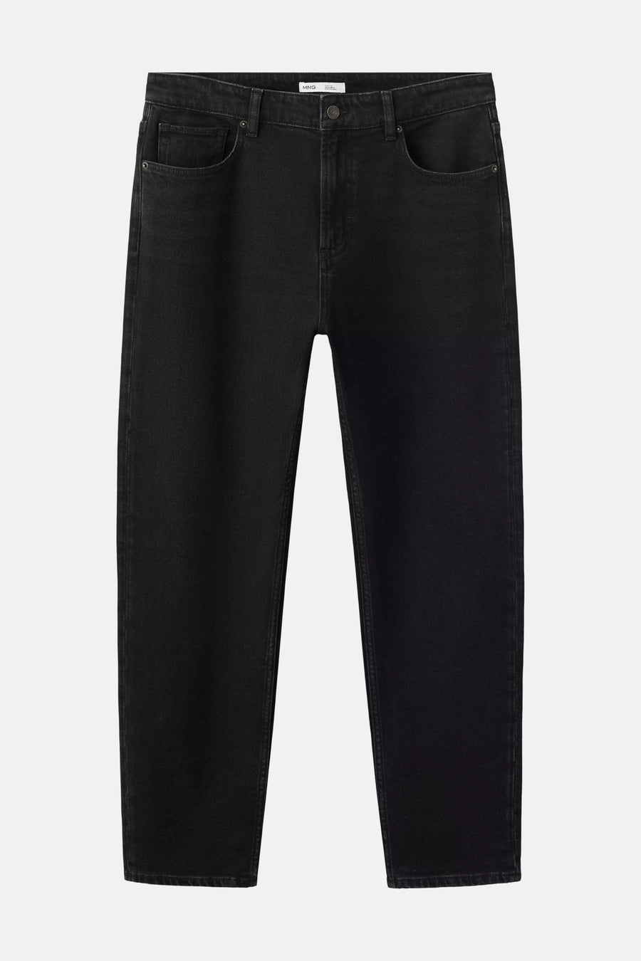 Jeans tapered black denim - MANGO