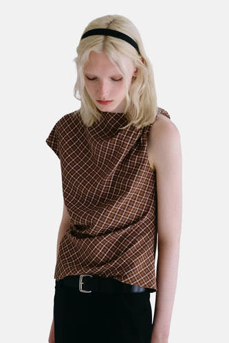 Blouse à manches longues - brun