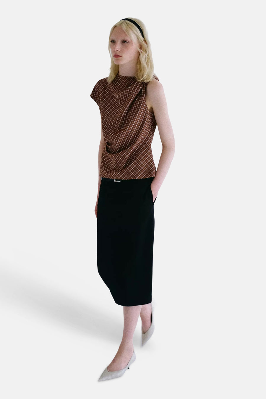 Blouse à manches longues - brun