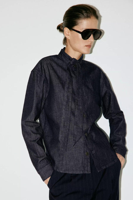 Blouse met lange mouwen - denim