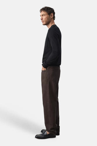 Pantalon 5 poches - brun