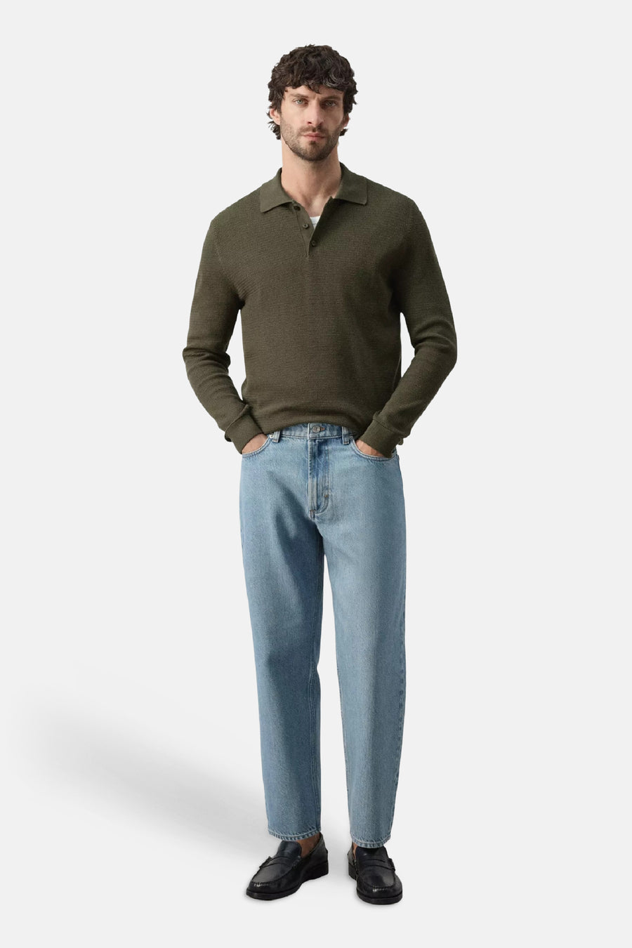 Pull V-hals - khaki