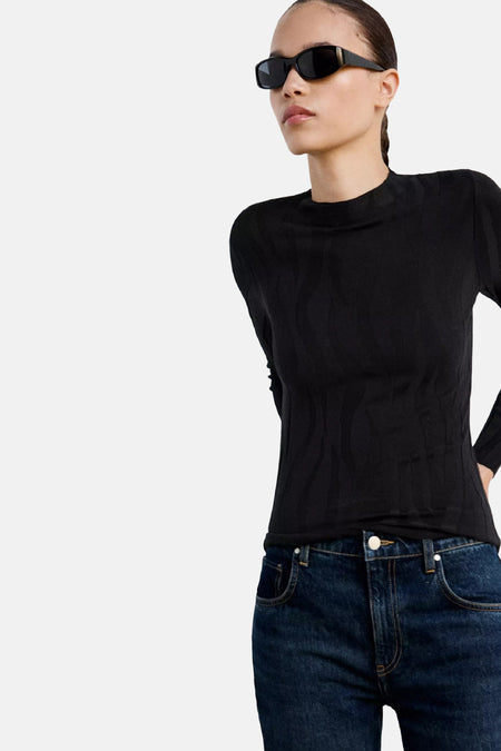 Pull O-hals - zwart