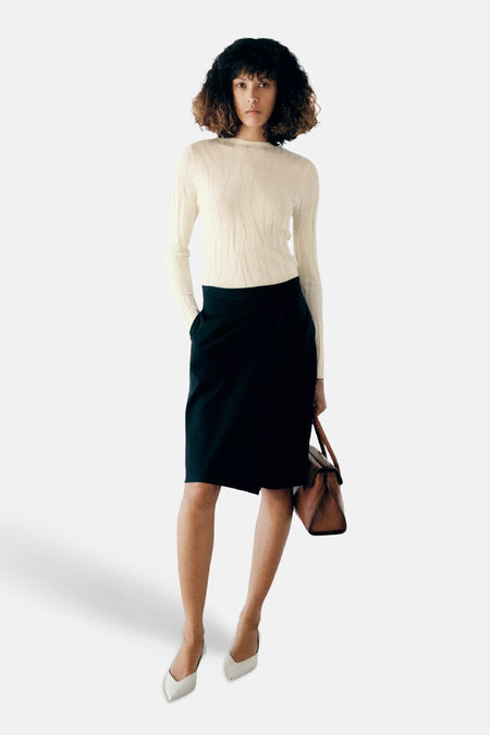 Pull O-hals - ecru