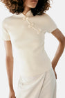 Pull met korte mouwen - ecru