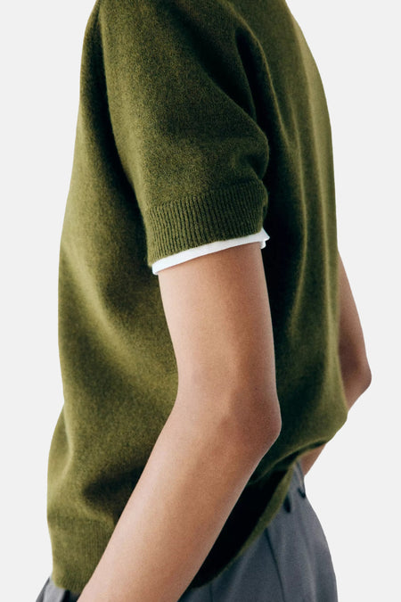 Pull met korte mouwen - groen