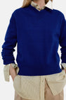 Pull col V - bleu