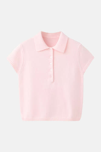 Pull met korte mouwen - roze