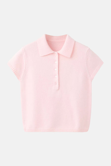 Pull met korte mouwen - roze