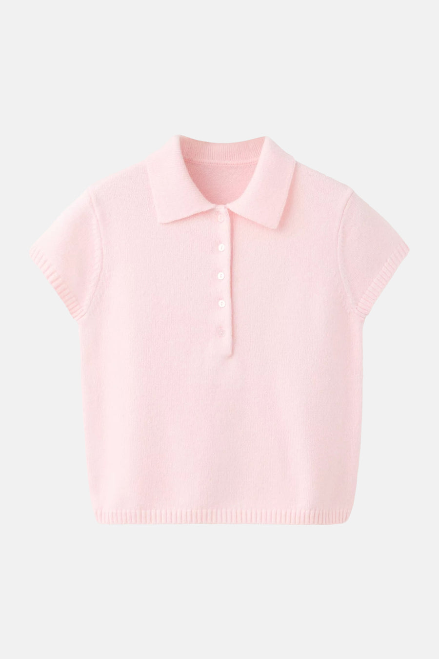 Pull met korte mouwen - roze