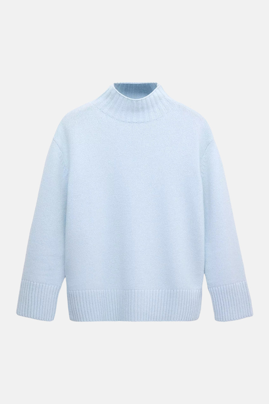 Pull met rolkraag - blauw