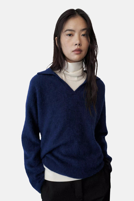 Pull V-hals - blauw
