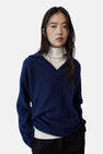 Pull V-hals - blauw