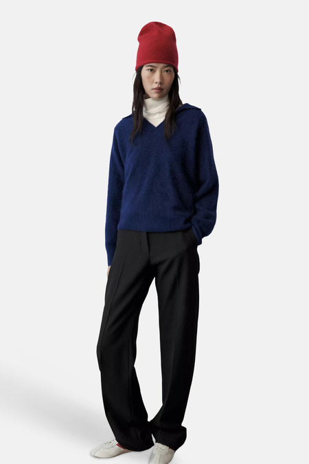 Pull V-hals - blauw
