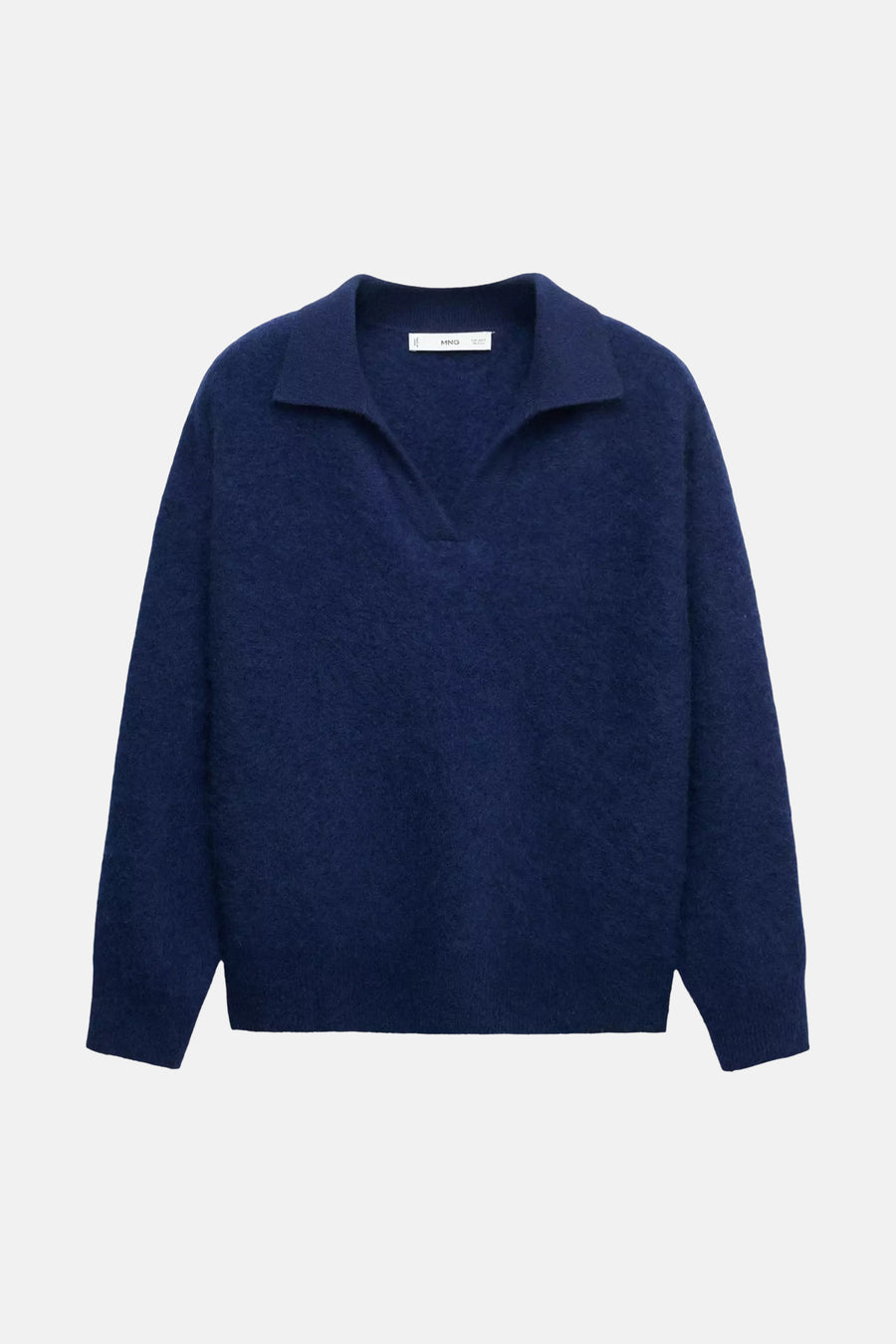 Pull col V - bleu