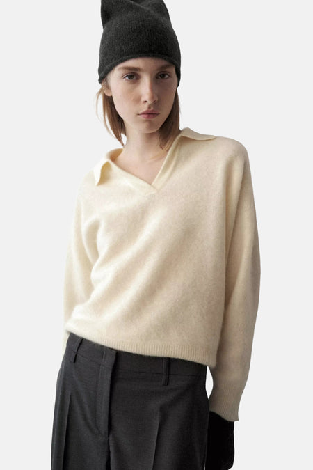 Pull V-hals - geel