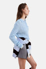 Pull met polokraag - blauw