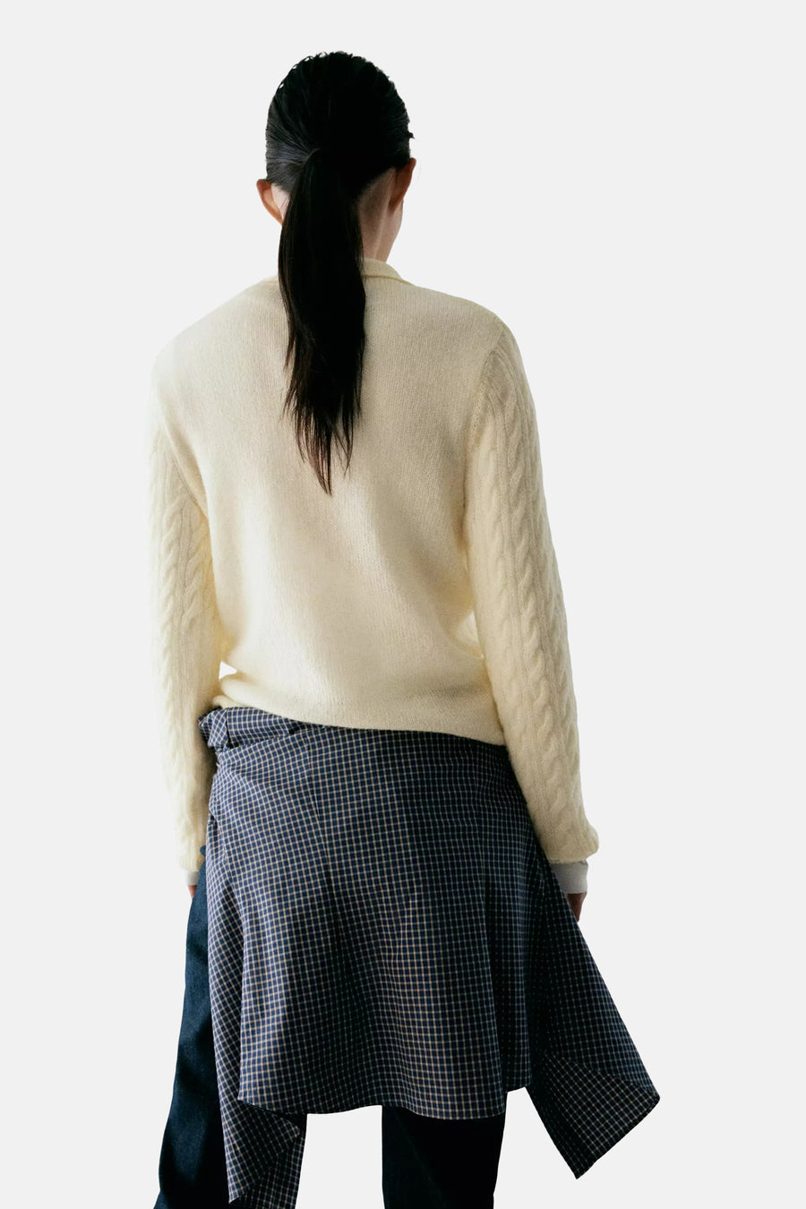 Pull met polokraag - geel