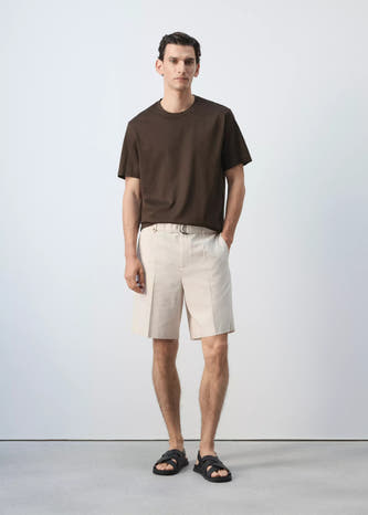 T-shirt (korte mouwen) bruin - MANGO