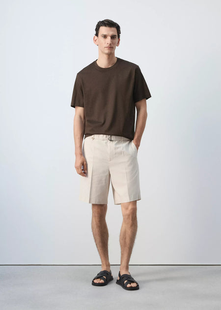 T-shirt (korte mouwen) bruin - MANGO