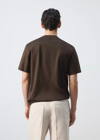 T-shirt (korte mouwen) bruin - MANGO
