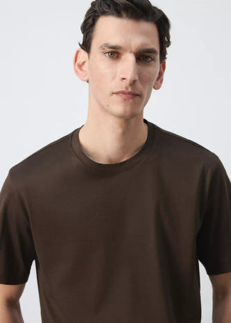 T-shirt (korte mouwen) bruin - MANGO