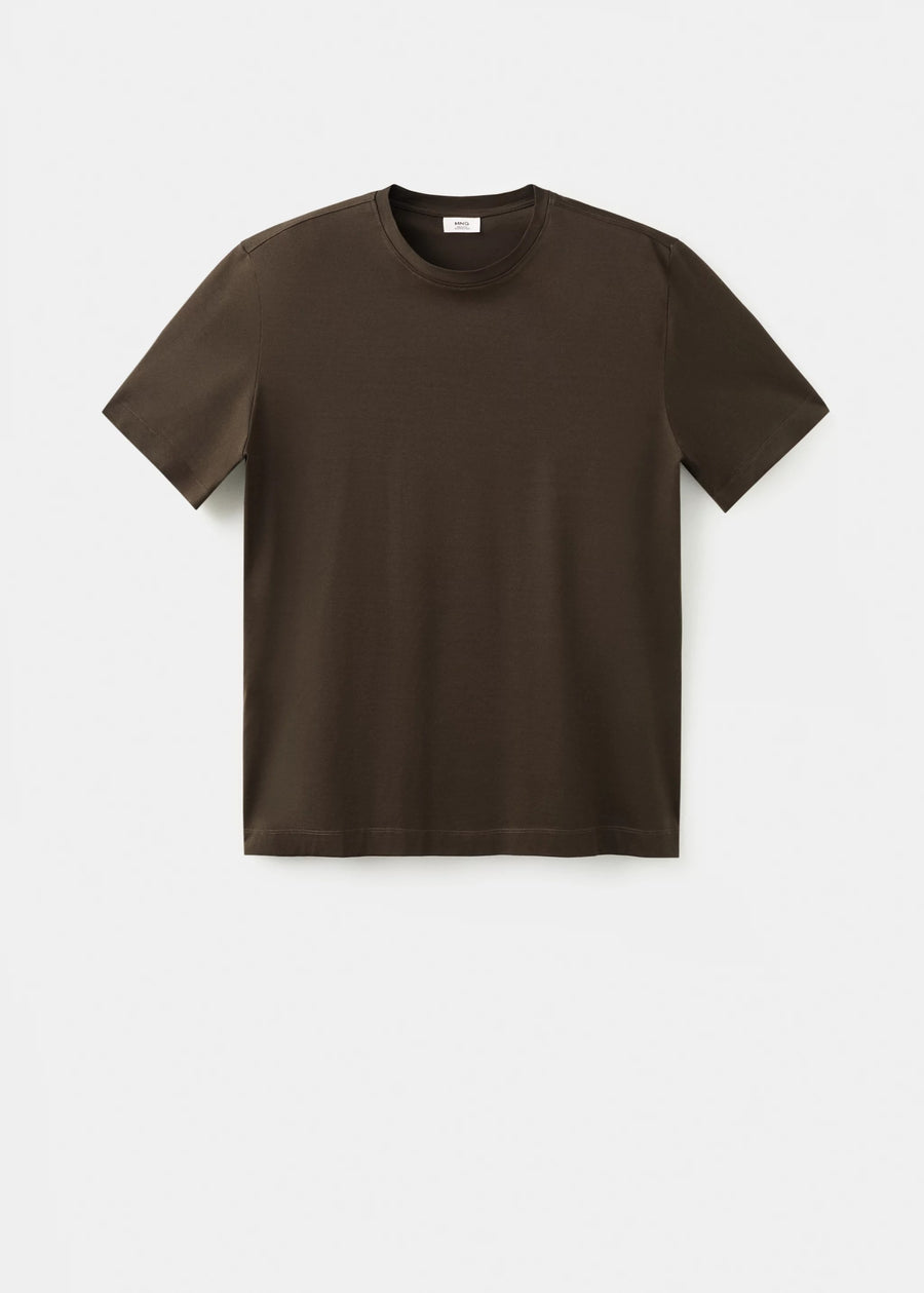 T-shirt (korte mouwen) bruin - MANGO