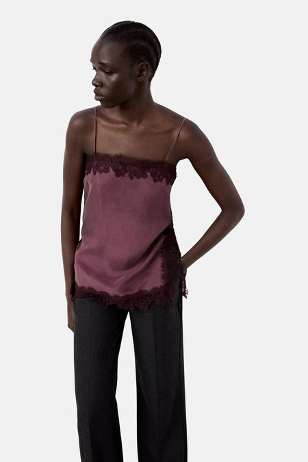 Blouse sans manches - bordeaux
