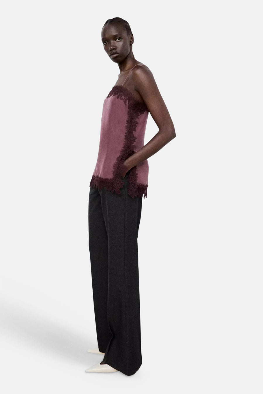 Blouse zonder mouwen - bordeaux