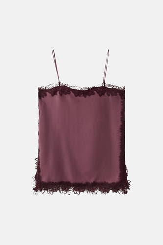 Blouse zonder mouwen - bordeaux