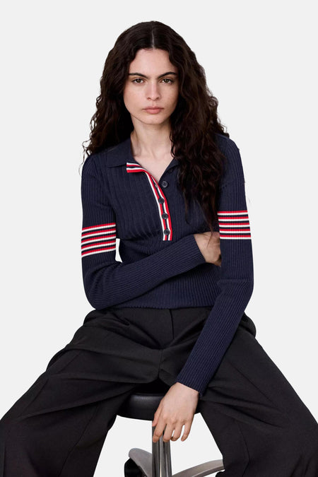 Pull col roulé multicolore - MANGO