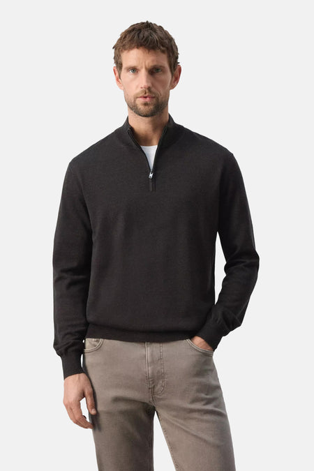 Pull col roulé brun - MANGO