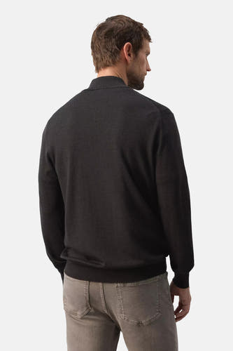 Pull met rolkraag - bruin