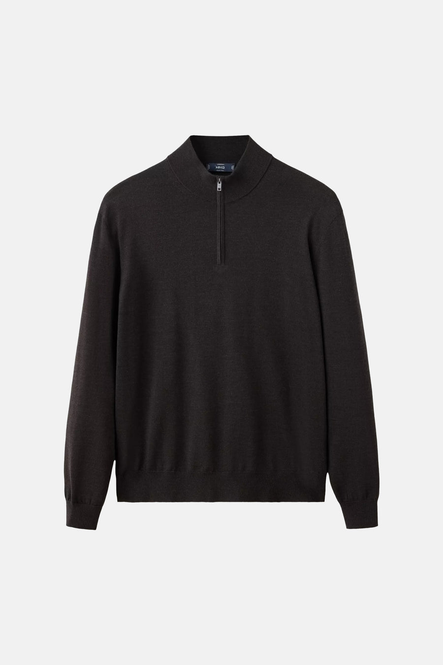 Pull met rolkraag - bruin